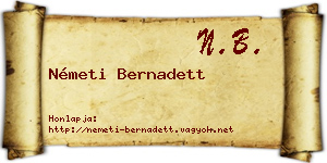 Németi Bernadett névjegykártya